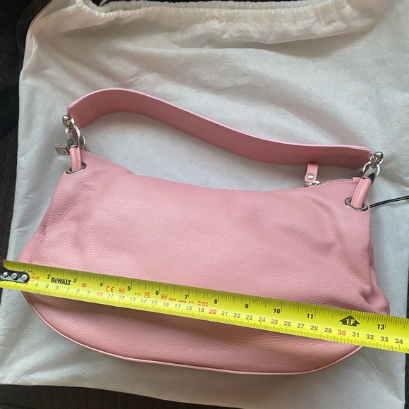 Gironacci Genuine Italian Leather Hobo Style Pink Purse - Picture 13 of 13